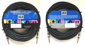 Pair (2 pcs) 100 feet long 1/4" to 1/4" 14-Gauge Pro Speaker Audio Cable MUSYSIC - Picture 1 of 1