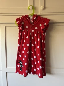 Disney Store Minnie Mouse Hooded Swim Cover Size 5/6 - Picture 1 of 4