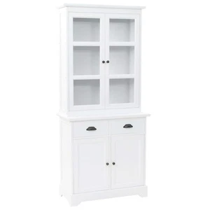 Welsh Dresser with 4 Doors MDF and Pinewood 80x40x180cm Sideboard Unit vidaXL - Picture 1 of 11