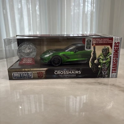 Jada 2016 Chevrolet Stingray Transformers Crosshairs W/ Coin 1/24 RARE SEALED - Image 1 of 4