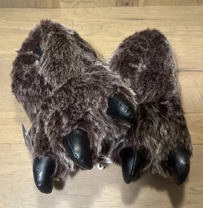Unisex Peluche Divertido Animal Garra Pata Pies Interior Imitación Piel Novedad Zapatillas S/M Nuevo con Etiquetas - Imagen 1 de 10