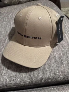 Gorra de béisbol TOMMY HILFIGER de algodón caqui bordada con logotipo ajustable para hombre - Imagen 1 de 3
