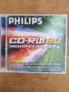 Philips CD-RW 74, Highspeed, Music, Audio Blank Recordable, Re-Writable, NEW - Picture 1 of 2