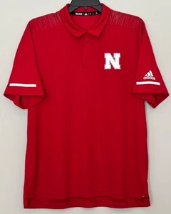 Camisa Polo Adidas Nebraska Cornhuskers Para Hombre Talla XL Color Rojo Manga Corta - Imagen 1 de 8