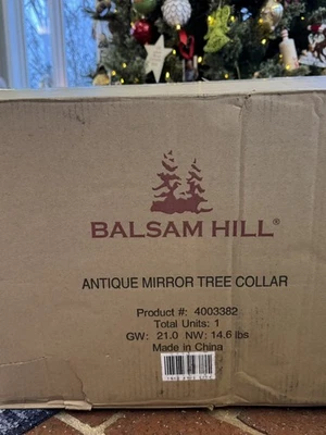 Balsam Hill 古董镜面树领 – 全新带盒 全新 — 第 1/4 张图片