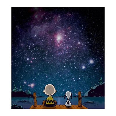 Arte de dibujos animados en lienzo de edición limitada numerado Peanuts "Stars" Foto 1 de 3
