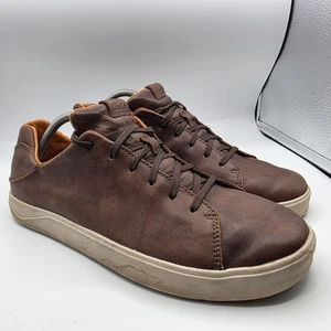 OluKai Lae'Ahi Li 'Ili Mens Size 11 Brown Casual Leather Sneakers 10455-6363 - Picture 1 of 13