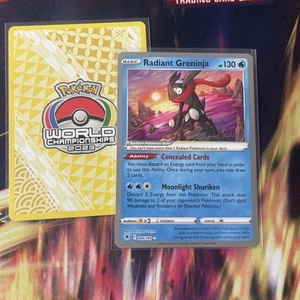 Carta Pokemon Radiant Greninja 046/189 Campionati Mondiali 2023 Radianza Astrale - Foto 1 di 3