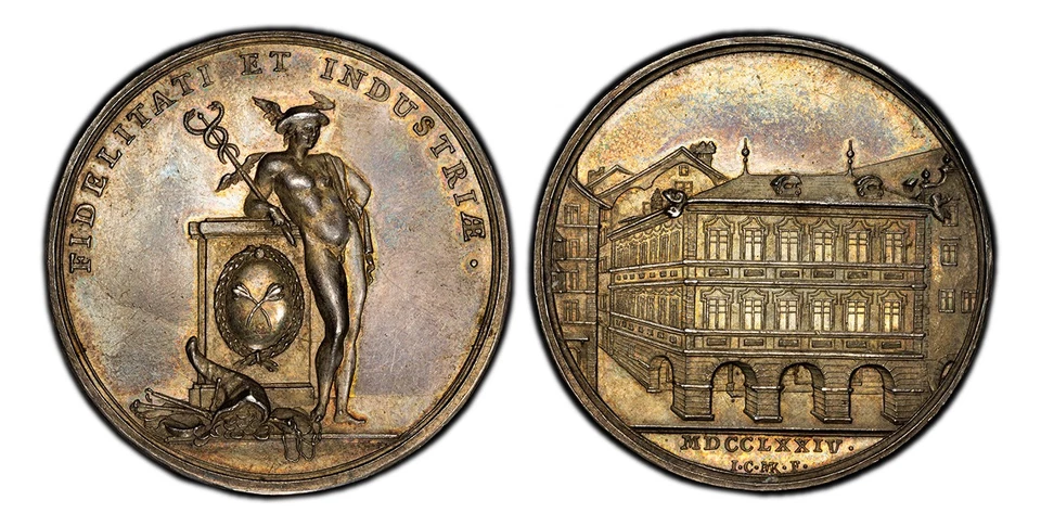 SWISS CTN Zurich. 1774 AR Medal. PCGS MS63 SM-278; Haller 322. Guild house - Image 1 of 1