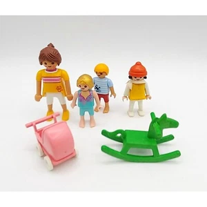 Lot of 6 Playmobil Children, Stroller & Rocking Horse Newer and Vintage - Imagen 1 de 3