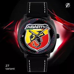 Orologio da Polso Nero Opaco in Acciaio e Pelle Abarth Gadget 500 595 695 124 SS - Foto 1 di 36