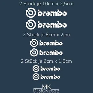 Aufkleber passend für Brembo Bremssattel Set1 Auto Motorrad Sticker 6x 6 8 10 cm - Bild 1 von 5