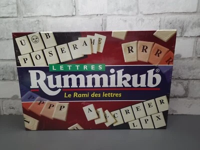 Vintage Rummikub Tile Word Game Play On Words Parker Board 1996, French sealed - Image 1 of 3