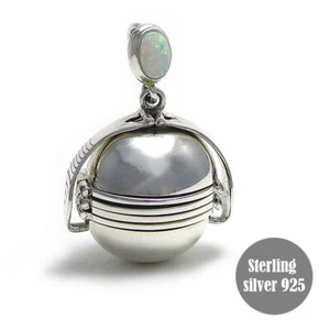 Expanding Photo Locket 4 Frame Folding Pendant Photo Memory Sterling Silver 925 - Picture 1 of 5