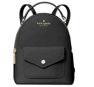 Kate Spade Schuyler Mini Black Saffiano PVC Leather Backpack Bag Purse Bag. - Image 1 of 4