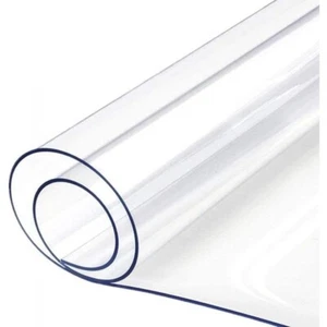 60-Gauge Clear Vinyl Transparent Plastic PVC Fabric - 1.5mm Thick - 54" Wide - Picture 1 of 3