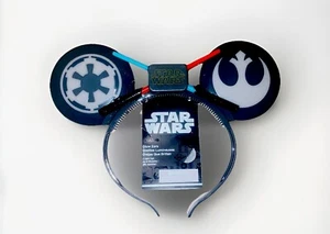 Disney Parks Star Wars Rebel Alliance Galactic Empire Light Up Mickey Ears - NWT - Picture 1 of 3
