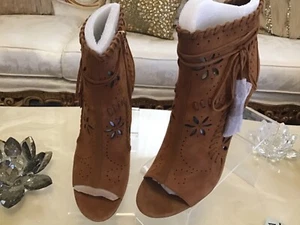 Ivanka Trump Daner suede peep toe bootie - Picture 1 of 9