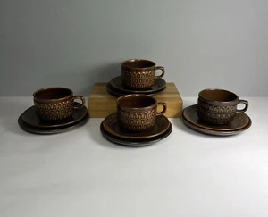 4x Wedgwood Pennine *TRIO* Stoneware Tea Cup & Saucer & Side Plate Oven To Table - Picture 1 of 10