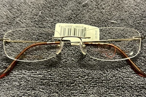 Naturally Rimless NR 104 Designer Eyeglasses Frame, 50-17-135 CGD NWT $102 - Picture 1 of 3