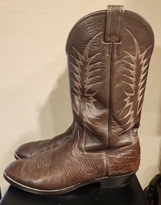BOTAS VAQUERAS OCCIDENTALES NACOMA MARRÓN 13"" CUERO HECHAS EN EE. UU. PARA HOMBRE TALLA 11D DE COLECCIÓN 95948 Foto 1 de 4