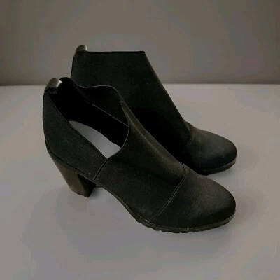 Ellen Tracy черный текстиль эластичной Минни-Маус зажим подошвы тянуть на загрузки - 9 М коренастый подошва - Изображение 1 из 4