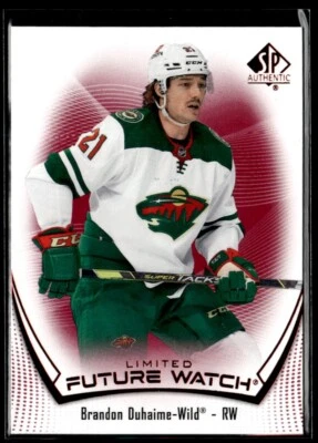 2021-22 Sp Authentic limited red Future watch Brandon Duhaime Rookie #181 H4R2I - Image 1 of 2