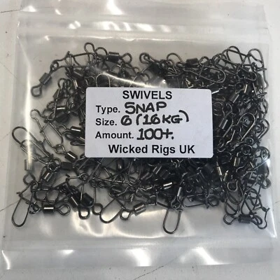 Duo Lock Snap Links Swivels Quick Change Rig Carp Fishing  Size 6 X 300  16KG - Image 1 of 3