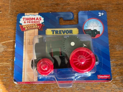 Fisher Price 2016 tren Thomas de madera Trevor! Ruedas rojas! Nuevo Foto 1 de 2