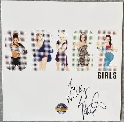 Sporty Spice Melanie C Signed Spice Girls Spiceworld Vinyl Record LP - Authentic Cover