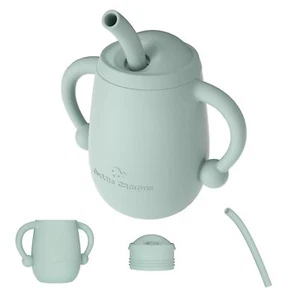 100% Silicone Baby Training Cup Shatterproof Toddler Sippy Cups with Straw Op... - Picture 1 of 6