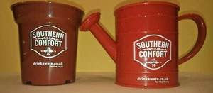 Collectable Southern Comfort watering can glass and plant pot glass - Picture 1 of 4