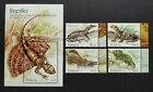 2005 Malaysia Animal Rare Reptiles,  4v Stamps (side tabs)   Miniature Sheet