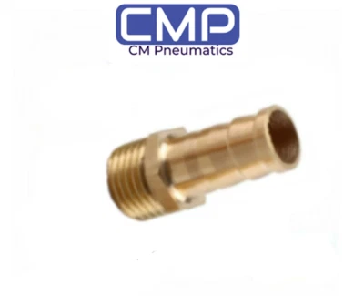 1/8" BSP to 10mm Brass Barb Straight Hose Connector Oil UK - Image 1 of 4