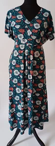 Brandneu mit Etikett Seasalt UK Größe 22 Damen Midi Jerseykleid marineblau Blumen Knospe maritim - Bild 1 von 6