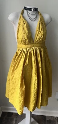 Jean Paul Gaultier X Target Yellow Halter Dress 2016 Size 4 - Image 1 of 4