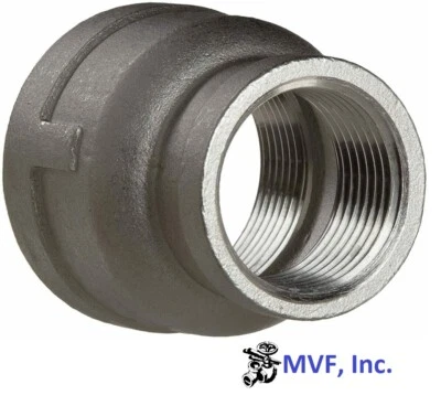 3/4" X 1/2" 150 Female NPT Bell Reducer Coupling 304 Stainless SS19050441304 - Image 1 of 4