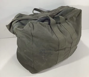 Borsone borsone grande tela verde vintage anni 80 USAF Air Force Flyers Pilot Kit - Foto 1 di 10