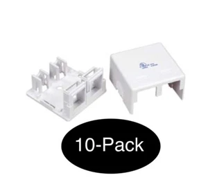 Scatola di montaggio superficiale 10x 2 porte per prese Keystone RJ45 Cat6 Cat5e Cat3 - Foto 1 di 1