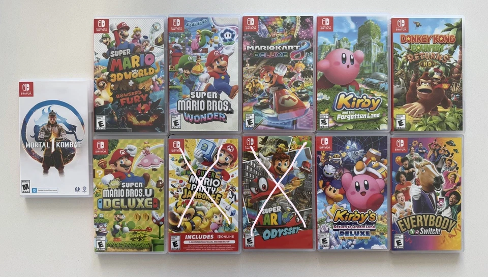 9  Nintendo Switch Games (Message for Specific Purchase) - Image 1 of 1