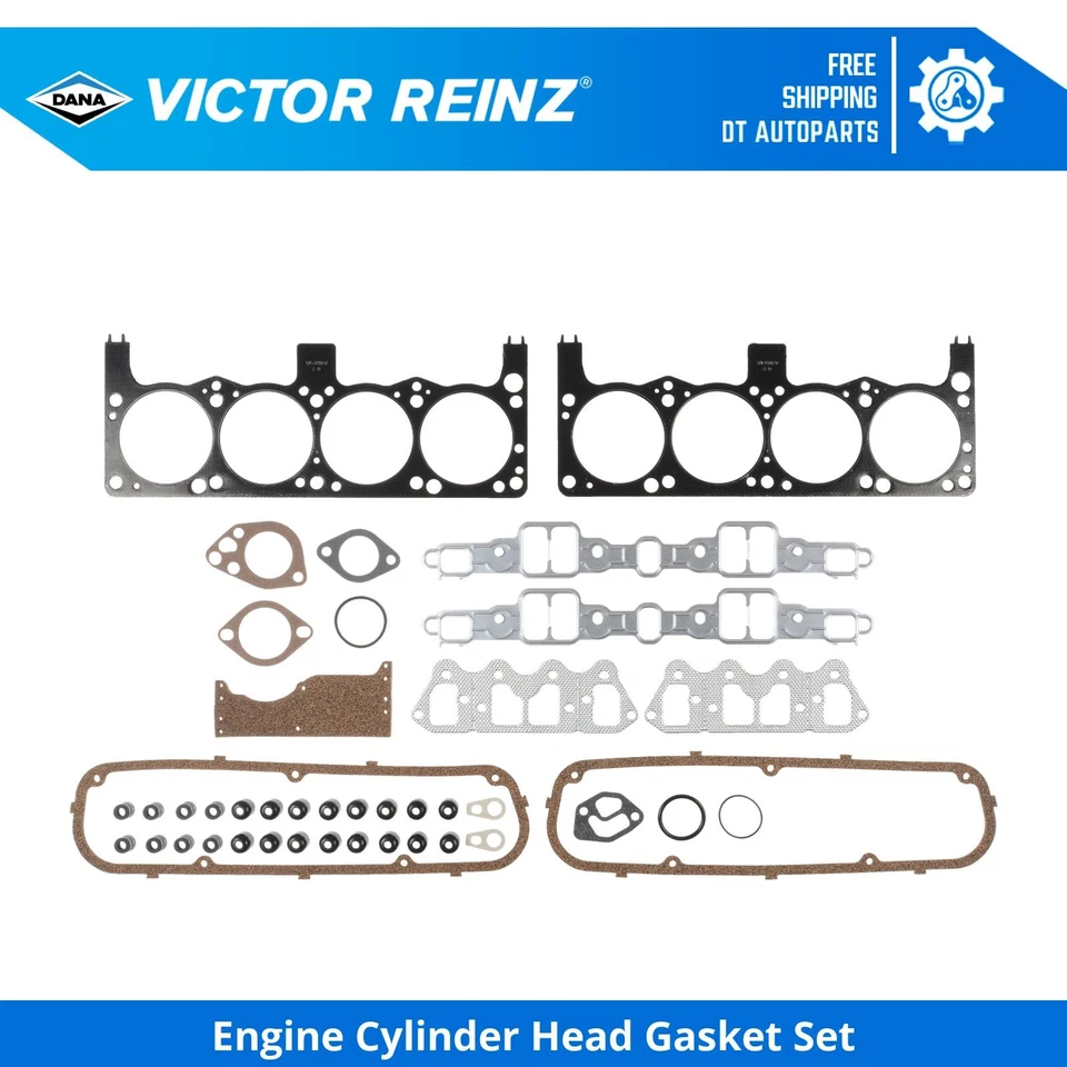 Para 1976-1977, 1984-1989 Dodge W100 conjunto de junta de cabeça de cilindro de motor Victor Reinz - Imagem 1 de 1