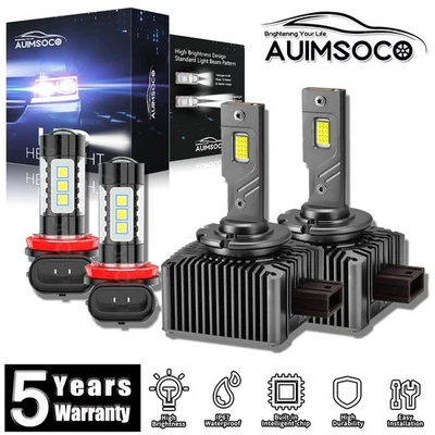 Faro LED alto/bajo para BMW 650i 2008-2010 2 puertas 4,8 L 4x D1S H11 bombillas de haz antiniebla Foto 1 de 4