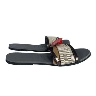Sandalias Havaianas Acero Gris You Transcoso Premium Mujer Talla 11/12W Nuevas Foto 1 de 4