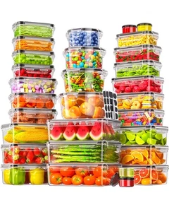 Contenedores de almacenamiento de alimentos 60 piezas con tapas herméticos, total 718 oz a prueba de fugas... - Imagen 1 de 7