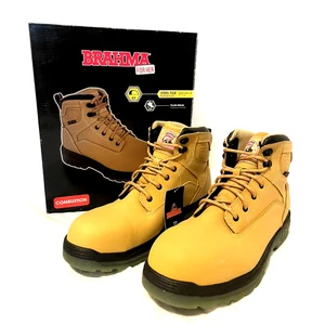 Botas de trabajo Brahma para mujer combustión 6" punta de acero, trigo, 11 ''NUEVAS'' - Imagen 1 de 9