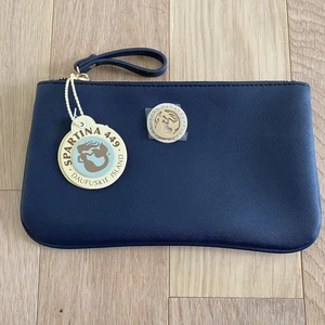 Spartina Cosmetic Retreat Pouch Navy Blue New - Picture 1 of 5