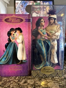 Disney Store Designer Fairytale Jasmine & Aladdin Limited Edition LE Doll Set - Picture 1 of 3