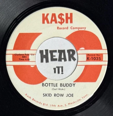 Boss Guitar Country Bop Rockabilly Booze 45 SKID ROW JOE Bottle Buddy KASH rare - Image 1 of 4