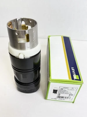 Leviton CS6365C 50A 125/250Volt AC Locking Plug - Image 1 of 2