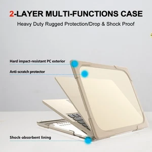 Funda Protectora de Portátil Anti-Caída TPU + PC para Notebook de 15 Pulg - Picture 1 of 8